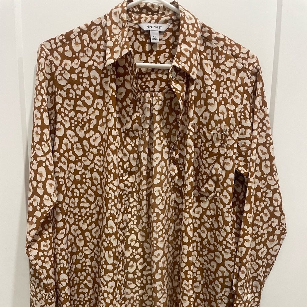 Cheetah Button Down